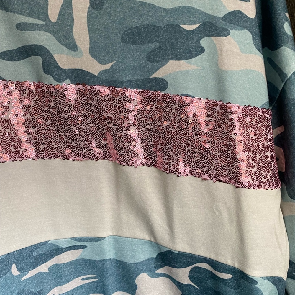 Teal Camo Top